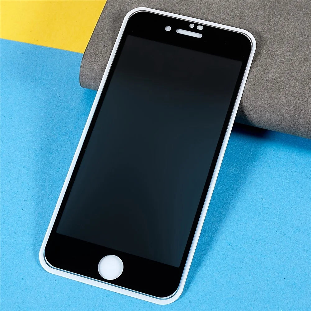 For iPhone SE (2022) / (2020) / 7 / 8 4.7 inch Anti-spy Full Screen Protector Full Glue Silk Printing High Aluminium-silicon Glass Film - 3