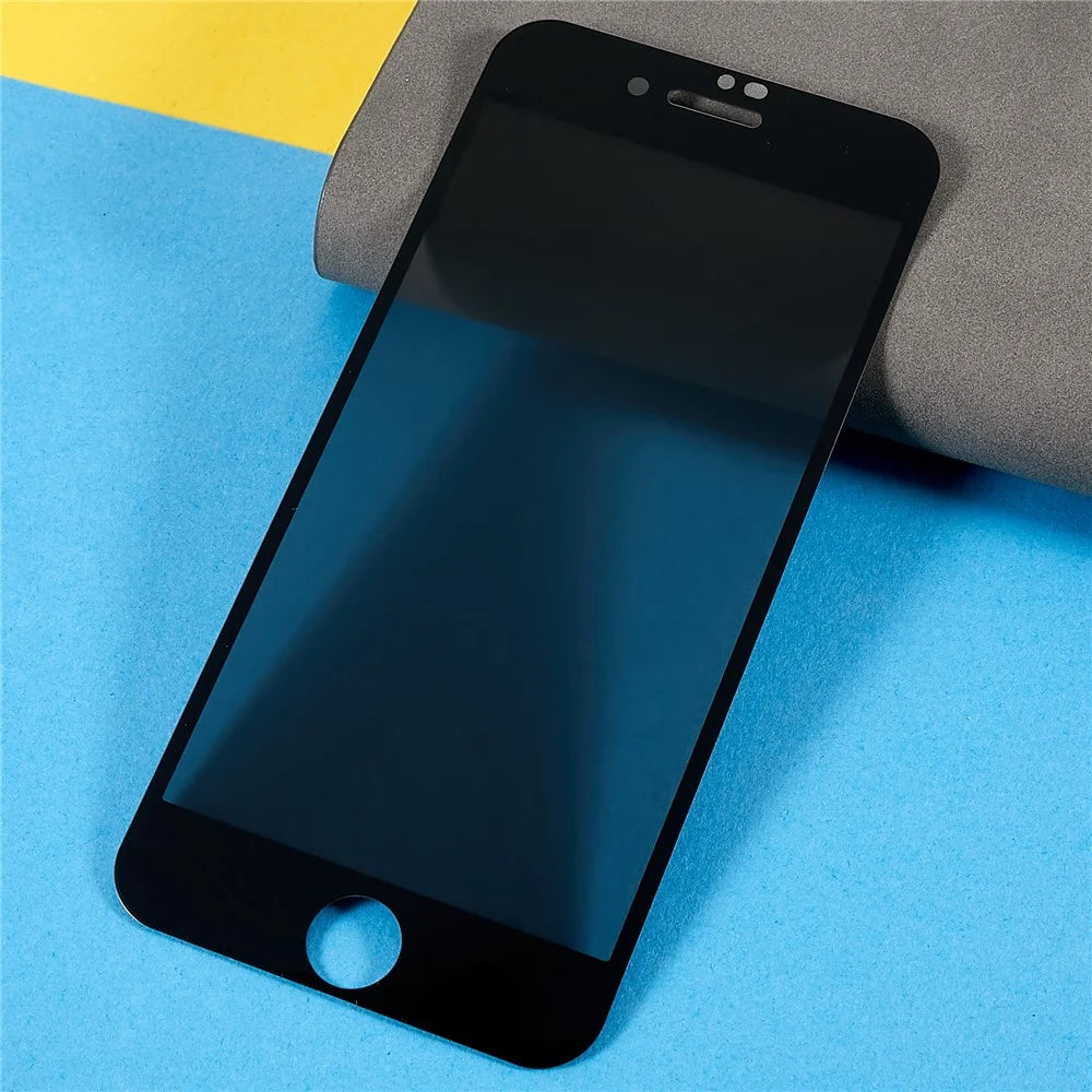 For iPhone SE (2022) / (2020) / 7 / 8 4.7 inch Anti-spy Full Screen Protector Full Glue Silk Printing High Aluminium-silicon Glass Film - 4