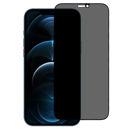 For iPhone 12 / 12 Pro 6.1 inch Anti-spy Silk Printing Full Screen High Aluminium-silicon Glass Film Full Glue Anti-scratch Tempered Glass Screen Protector - 1