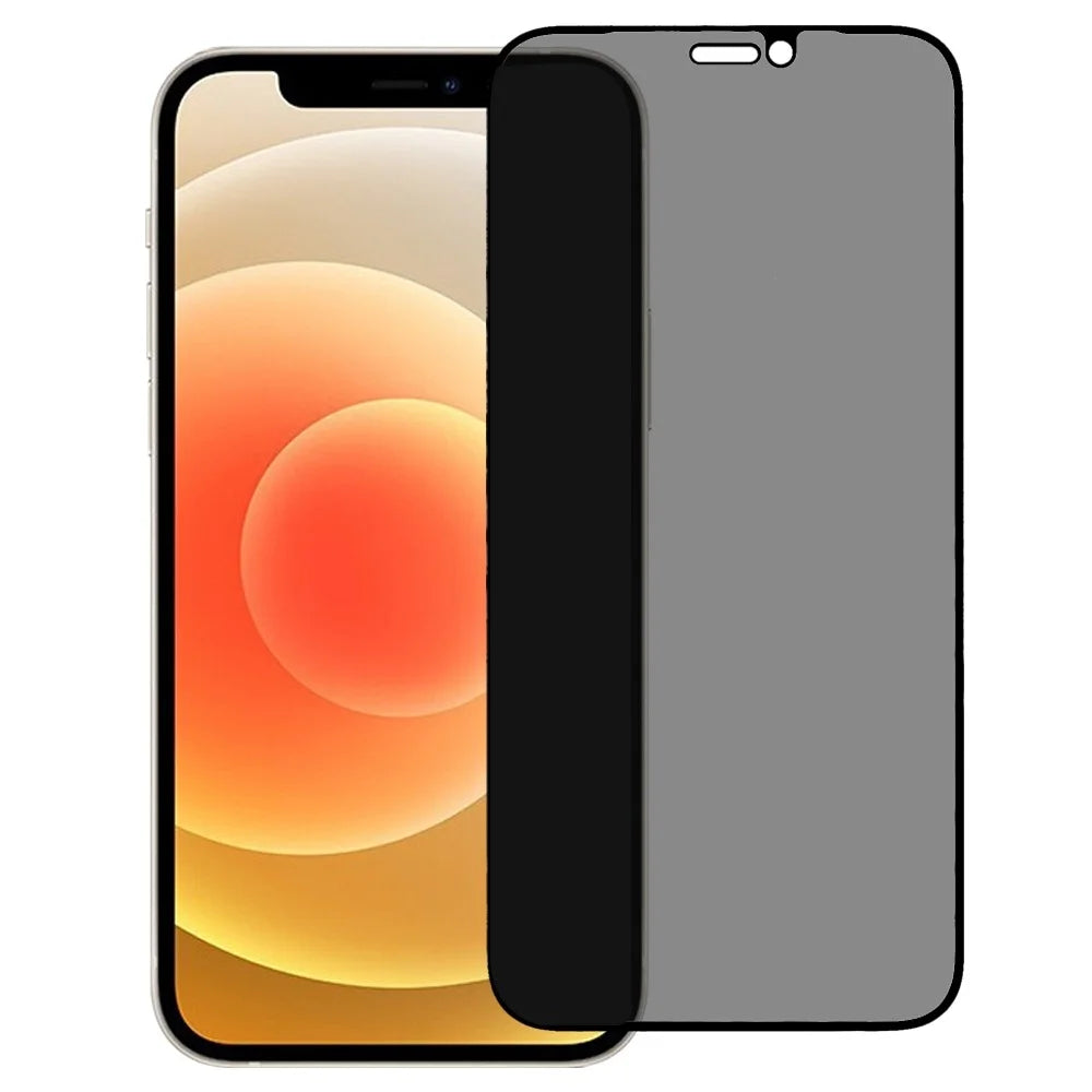 Anti-spy Screen Protector for iPhone 12 mini 5.4 inch, Full Cover Full Glue Silk Printing High Aluminium-silicon Glass Film - 1
