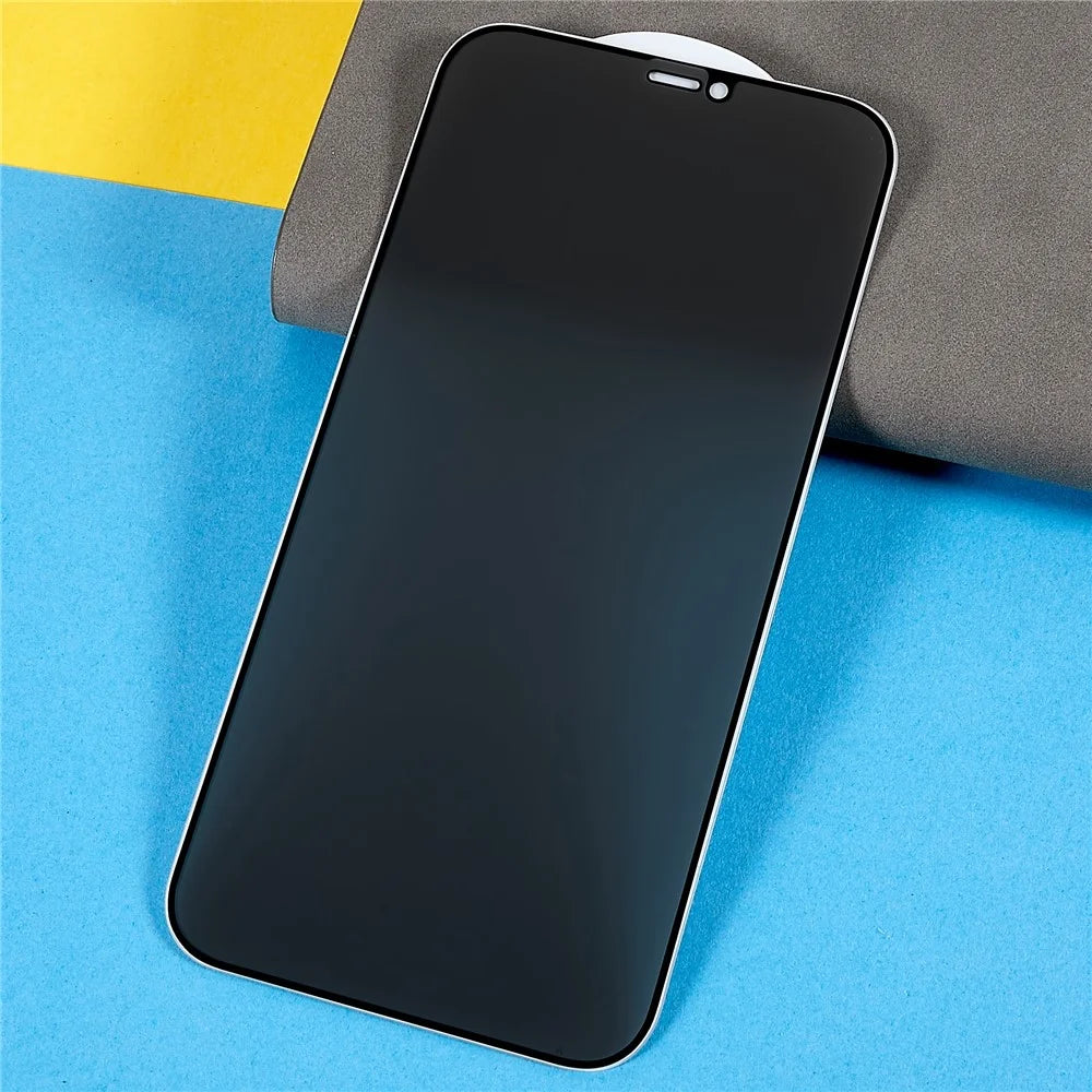 Full Glue Anti-spy Screen Protector for iPhone 12 Pro Max 6.7 inch, High Aluminium-silicon Glass Silk Printing Full Cover Film - 3