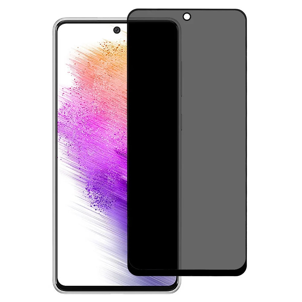 For Samsung Galaxy A73 5G Anti-spy Tempered Glass Screen Protector Full Glue Anti-stains Silk Printing Full Screen High Aluminium-silicon Glass Film - 1