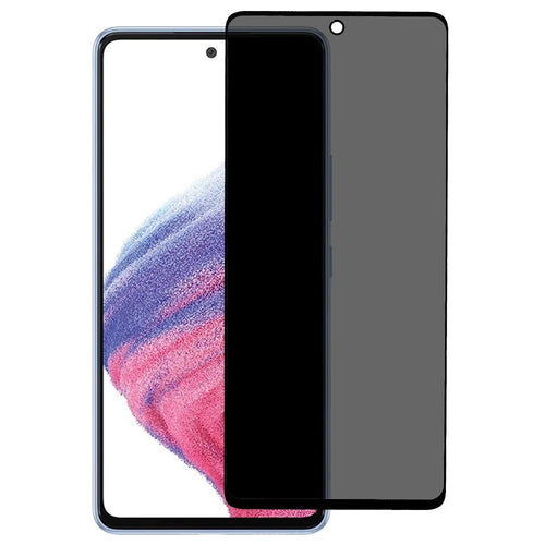 For Samsung Galaxy A53 5G Anti-spy Shatter-proof Silk Printing Full Screen High Aluminium-silicon Glass Film Full Glue Tempered Glass Screen Protector - 1