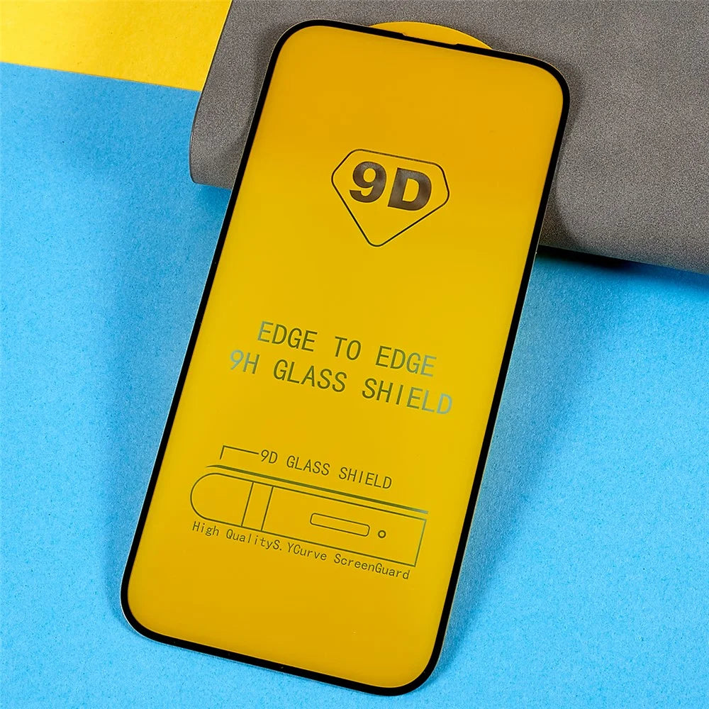 Side Glue 9D Tempered Glass Film for iPhone 14 Pro 6.1 Inch, Anti-Broken Silk Printing Full Covering Screen Protector - 3