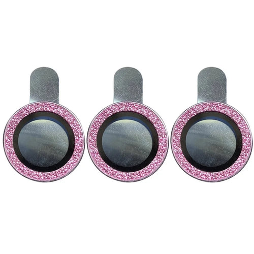 For iPhone 14 Pro Max 6.7 inch 3Pcs / Set Fashion Glitter Design Camera Lens Protector Anti-scratch Tempered Glass Lens Film - Purple - 1
