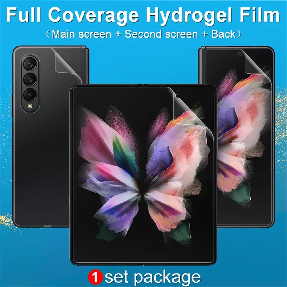 IMAK Hydrogel Film III Phone Screen + Inside Screen + Back TPU Protective Film for Samsung Galaxy Z Fold4 5G - 5