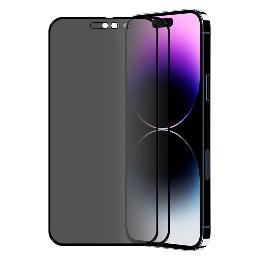 ENKAY HAT PRINCE 2Pcs / Set For iPhone 14 Pro Max 6.7 inch Tempered Glass Film 28 Degree Anti-peep Full Glue Full Screen Protector - 1