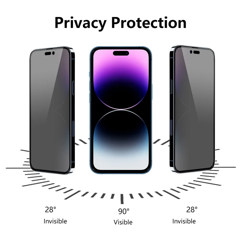 ENKAY HAT PRINCE 2Pcs / Set For iPhone 14 Pro Max 6.7 inch Tempered Glass Film 28 Degree Anti-peep Full Glue Full Screen Protector - 3