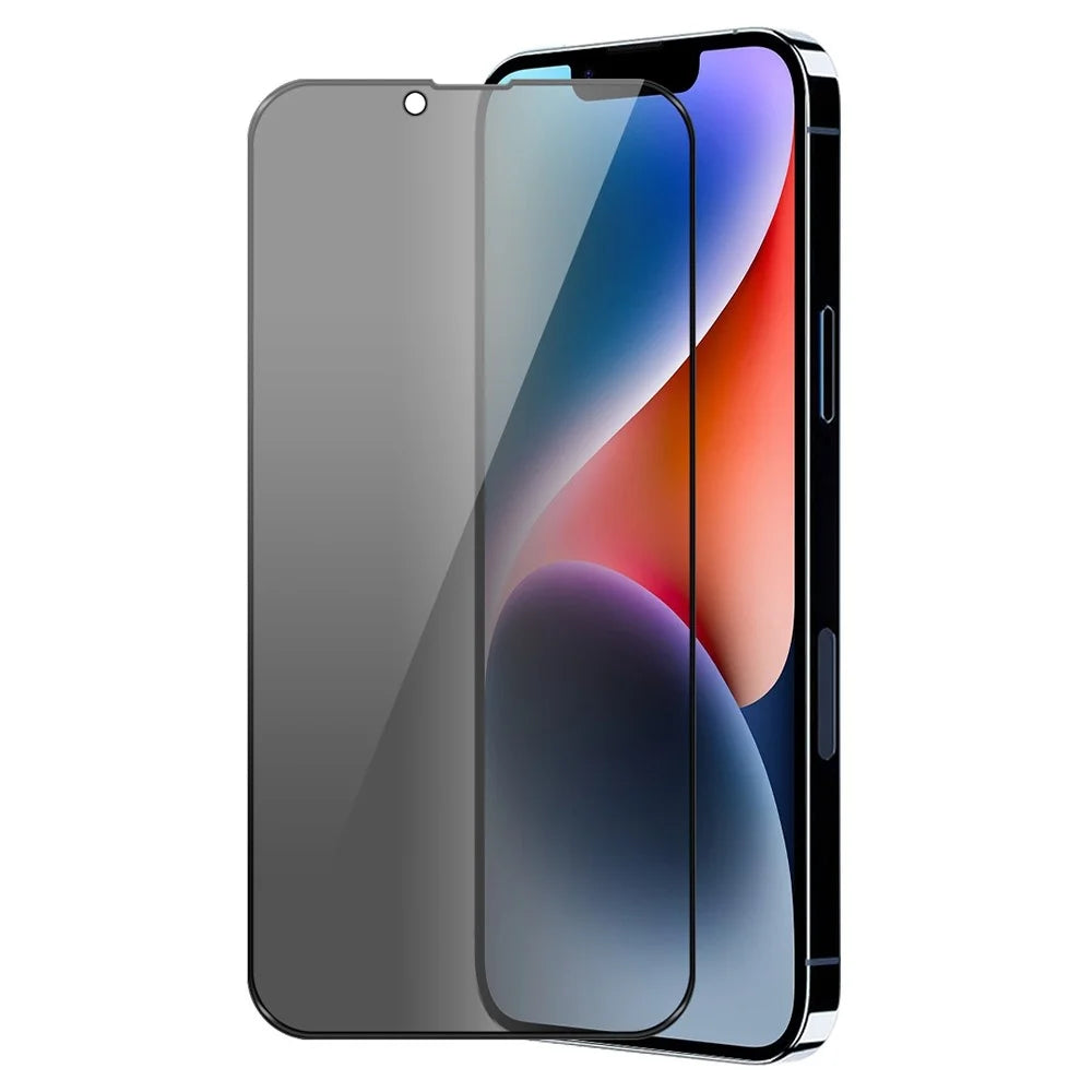 ENKAY HAT PRINCE Tempered Glass Full Screen Protector for iPhone 14 6.1 inch, 28 Degree Anti-spy Anti-explosion Full Glue Film - 1