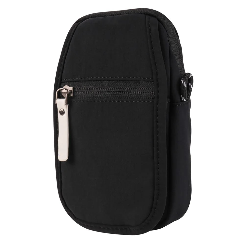 Mobile Phone Shoulder Bag for 7.2-inch Cell Phones Universal Zippered Waist Pouch with Shoulder Strap - Black - 2