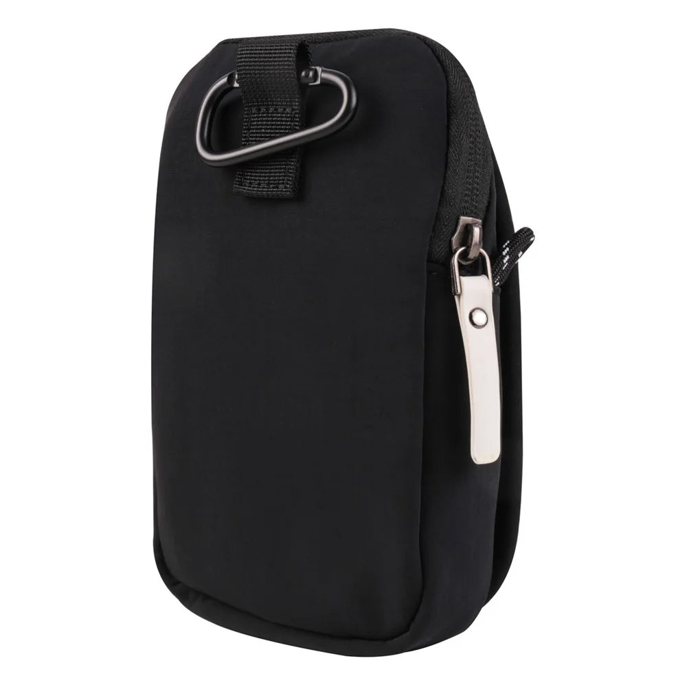 Mobile Phone Shoulder Bag for 7.2-inch Cell Phones Universal Zippered Waist Pouch with Shoulder Strap - Black - 3