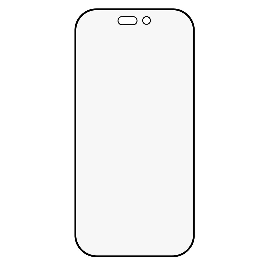 For iPhone 14 Pro 6.1 inch Matte Tempered Glass Screen Protector Full Cover Silk Printing Full Glue Fingerprint-free Film - 2