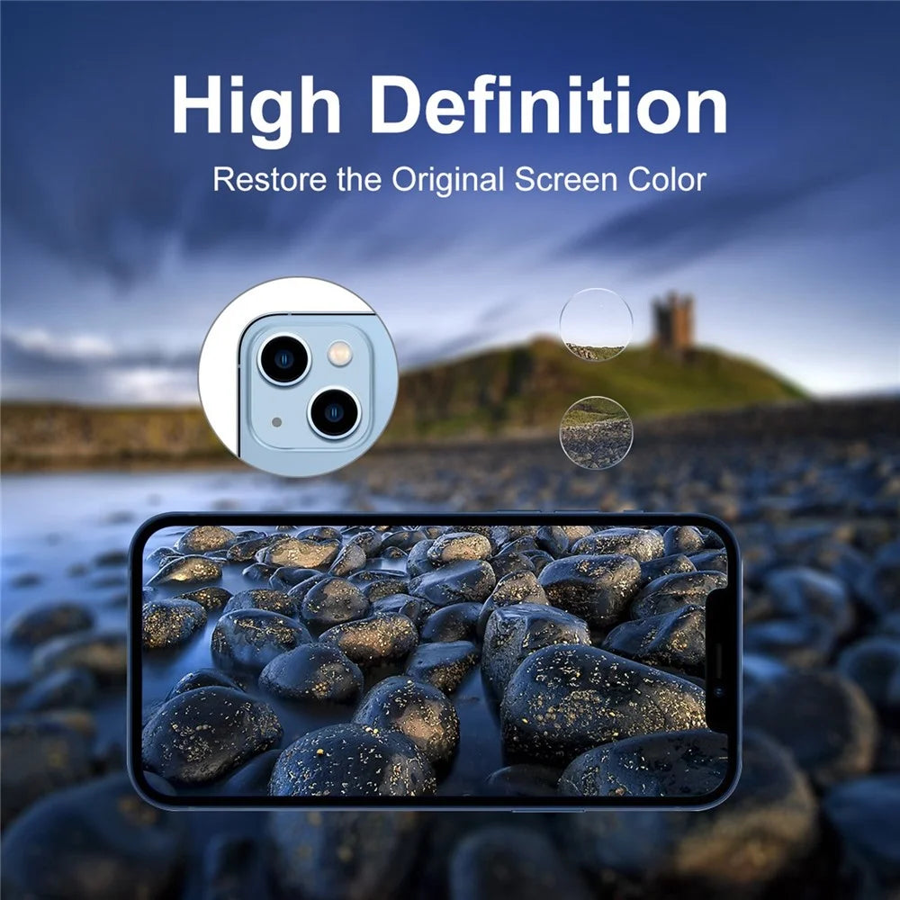 ENKAY HAT PRINCE 2 Sets for iPhone 14 6.1 inch / 14 Plus Camera Lens Protector 0.2mm Full Glue Tempered Glass Film (2Pcs / Set) - 3