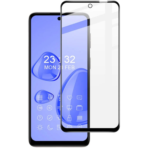 IMAK Pro+ Series for Motorola Moto G42 4G Phone Screen Film Tempered Glass Full Glue HD Clear 9H Hardness Full Covering Screen Protector - 1