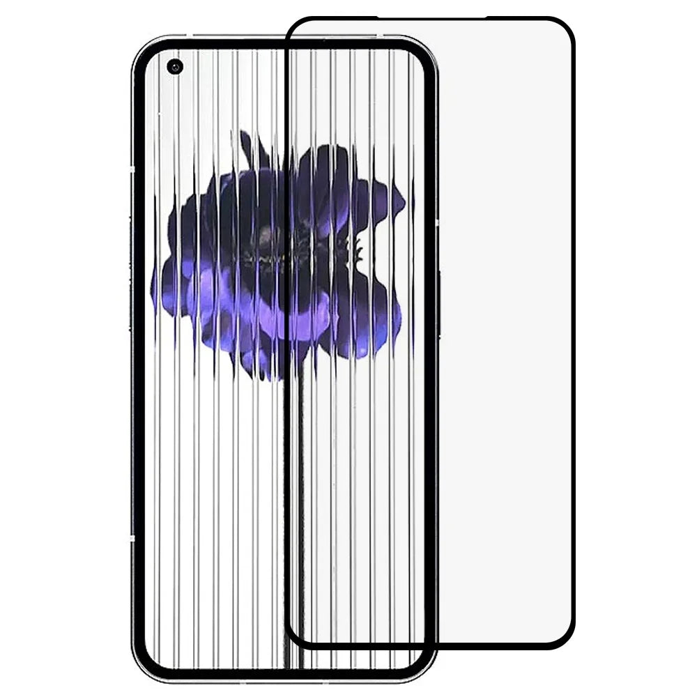 For Nothing phone (1) 5G Full Glue Tempered Glass Film Shatter-proof Full Coverage HD Silk Printing Phone Screen Protector - 1