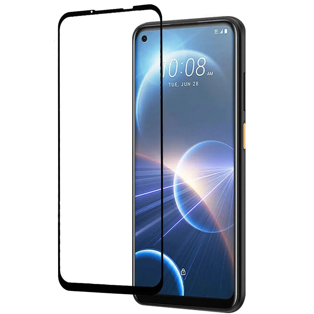 Silk Printing Phone Screen Protector For HTC Desire 22 Pro 5G, Anti-fingerprint Full Glue Full Coverage HD Sensitive-Touch Tempered Glass Film - 1