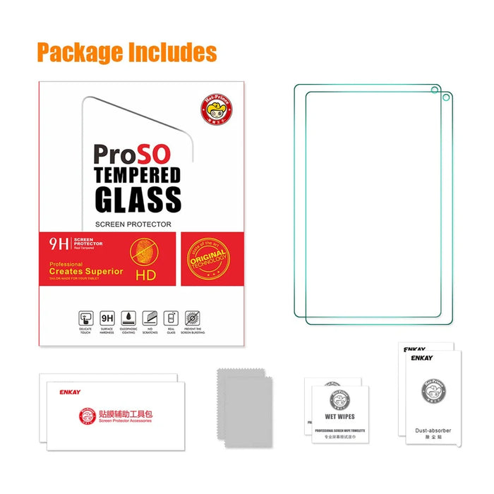 ENKAY HAT PRINCE 2Pcs / Set for Huawei MatePad Pro 11 (2022) Tempered Glass Screen Protector 0.33mm 9H Full Glue 2.5D Arc Edge HD Clear Film - 7