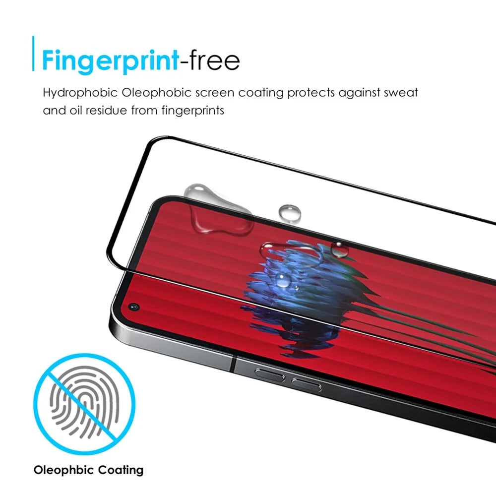 NORTHJO For Nothing phone (1) 5G Full Cover Silk Printing Tempered Glass Film Anti-fingerprint HD Clear Screen Protector - 3