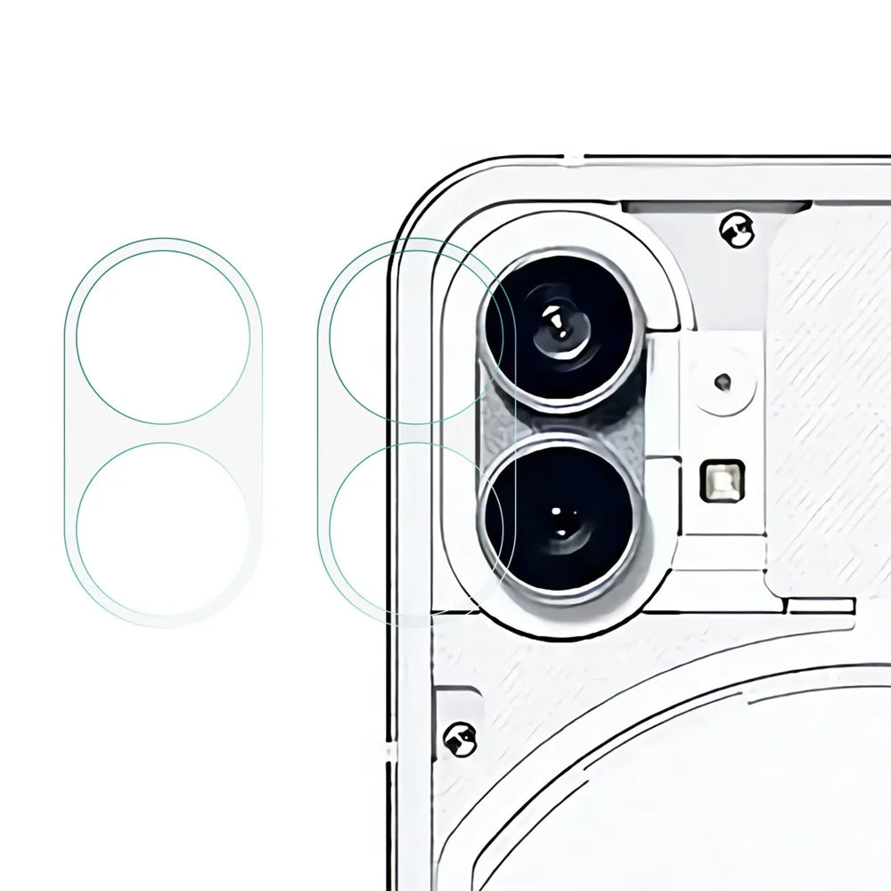 For Nothing phone (1) 5G 2Pcs  /  Set HD Camera Lens Protector No Bubble 3D Arc Edge Tempered Glass Lens Film - 1
