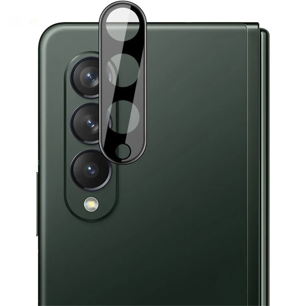 IMAK Camera Lens Protector for Samsung Galaxy Z Fold4 5G, Tempered Glass Anti-Scratch Integrated Lens Film + Acrylic Lens Cap (Black Version) - 2