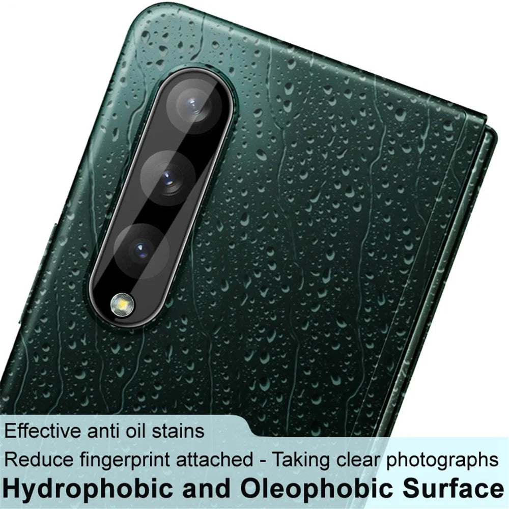 IMAK Camera Lens Protector for Samsung Galaxy Z Fold4 5G, Tempered Glass Anti-Scratch Integrated Lens Film + Acrylic Lens Cap (Black Version) - 6