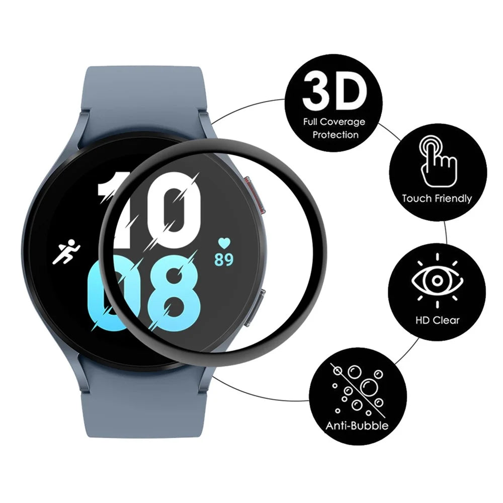 ENKAY HAT PRINCE For Samsung Galaxy Watch 5 44mm Screen Protector 3D Curved Soft PC Edge + Full Cover HD PMMA Film - 3