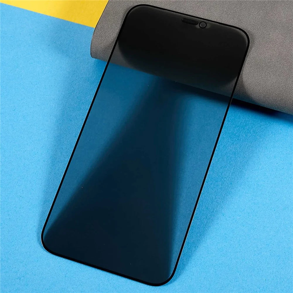 For iPhone 12 Pro Max 6.7 inch High Aluminium-silicon Glass Privacy Screen Protector Silk Printing Full Cover Full Glue Anti-static Dust-proof Film with Auto Alignment Tool - 3