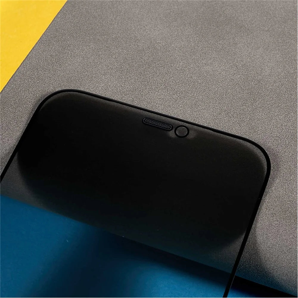 For iPhone 12 Pro Max 6.7 inch High Aluminium-silicon Glass Privacy Screen Protector Silk Printing Full Cover Full Glue Anti-static Dust-proof Film with Auto Alignment Tool - 4