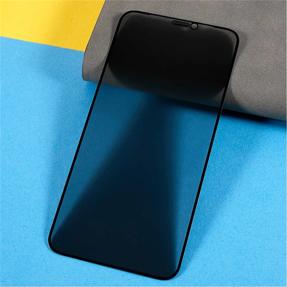 For iPhone 11 Pro Max / XS Max 6.5 inch Silk Printing Privacy Screen Protector High Aluminium-silicon Glass Full Cover Full Glue Anti-static Film with Dust-proof Net - 3