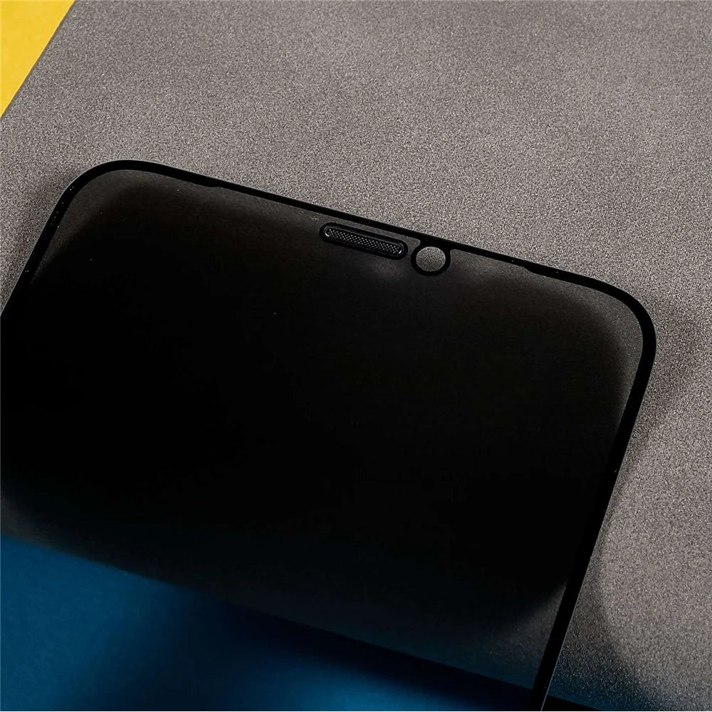 For iPhone 11 Pro Max / XS Max 6.5 inch Silk Printing Privacy Screen Protector High Aluminium-silicon Glass Full Cover Full Glue Anti-static Film with Dust-proof Net - 4