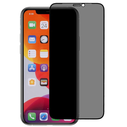 For iPhone 11 / XR 6.1 inch Dust-proof Privacy Screen Protector High Aluminium-silicon Glass Full Cover Full Glue Anti-static Silk Printing Film with Easy Installation Kit - 1