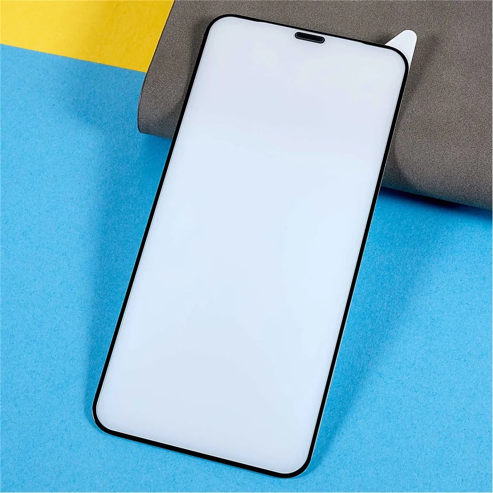 For iPhone 11 Pro Max / XS Max 6.5 inch 9H High Aluminum-silicon Glass Screen Protector Silk Printing Edge Anti-static Full Cover Ultra Clear Film with Dust-proof Net - 3