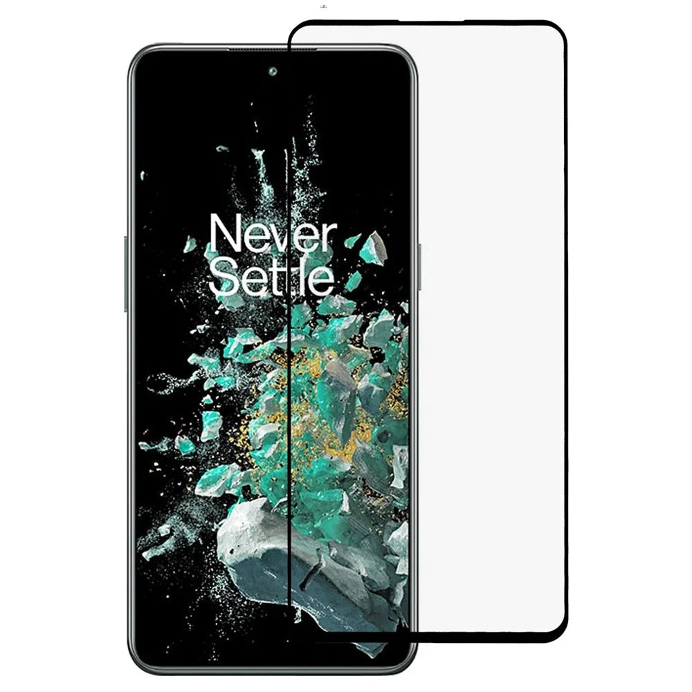 For OnePlus 10T 5G / Ace Pro 5G Anti-bubble Anti-wear Full Cover Silk Printing Screen Protector Full Glue Tempered Glass Film - 1