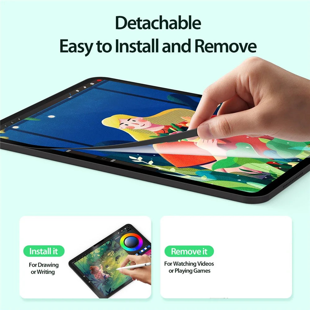 DUX DUCIS Naad Series for iPad Pro 11 (2025) / 11 (2024) Screen Protector Matte PET Paperfeel Film Removable, Reusable - 7