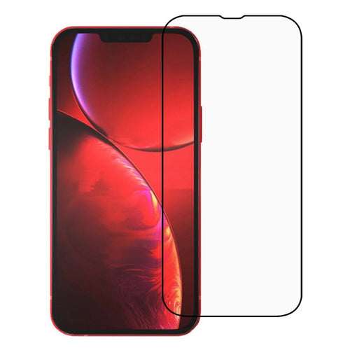 For iPhone 14 6.1 inch (Full Glue) 9D Full Covering Silk Print Tempered Glass Anti-wear Anti-abrasion Protective Film - 1