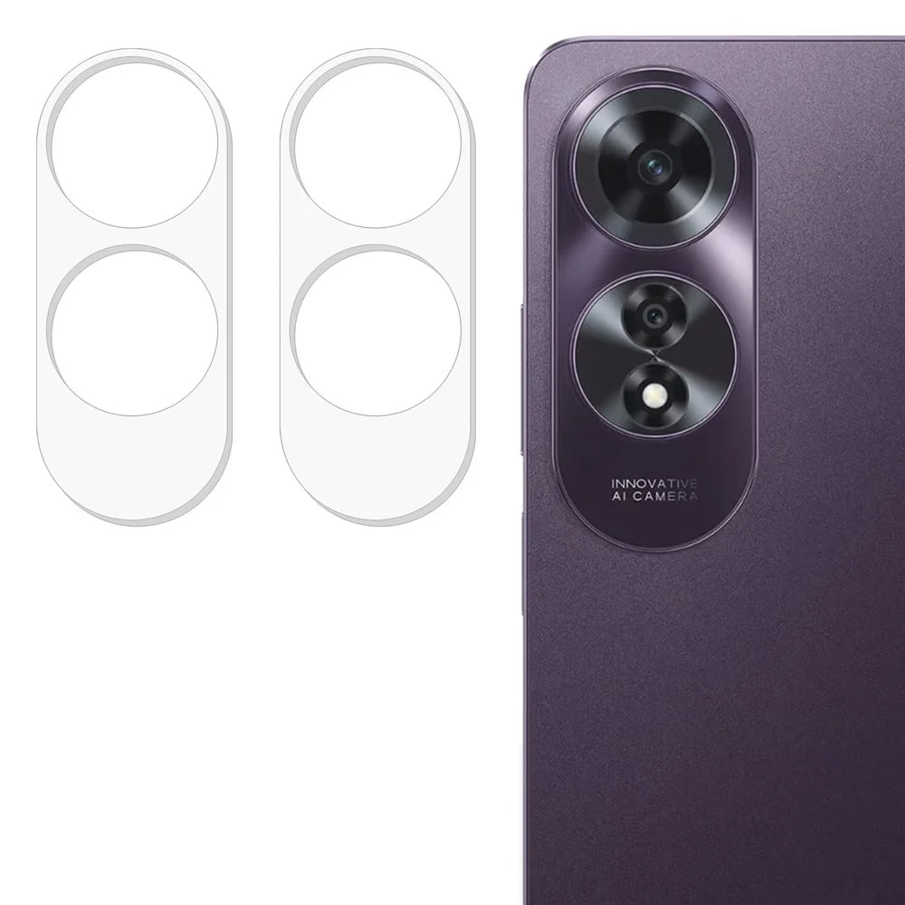 2Pcs For Oppo A60 4G Camera Lens Protector Tempered Glass Back Lens Film 3D Arc Edge Anti-Scratch - 1