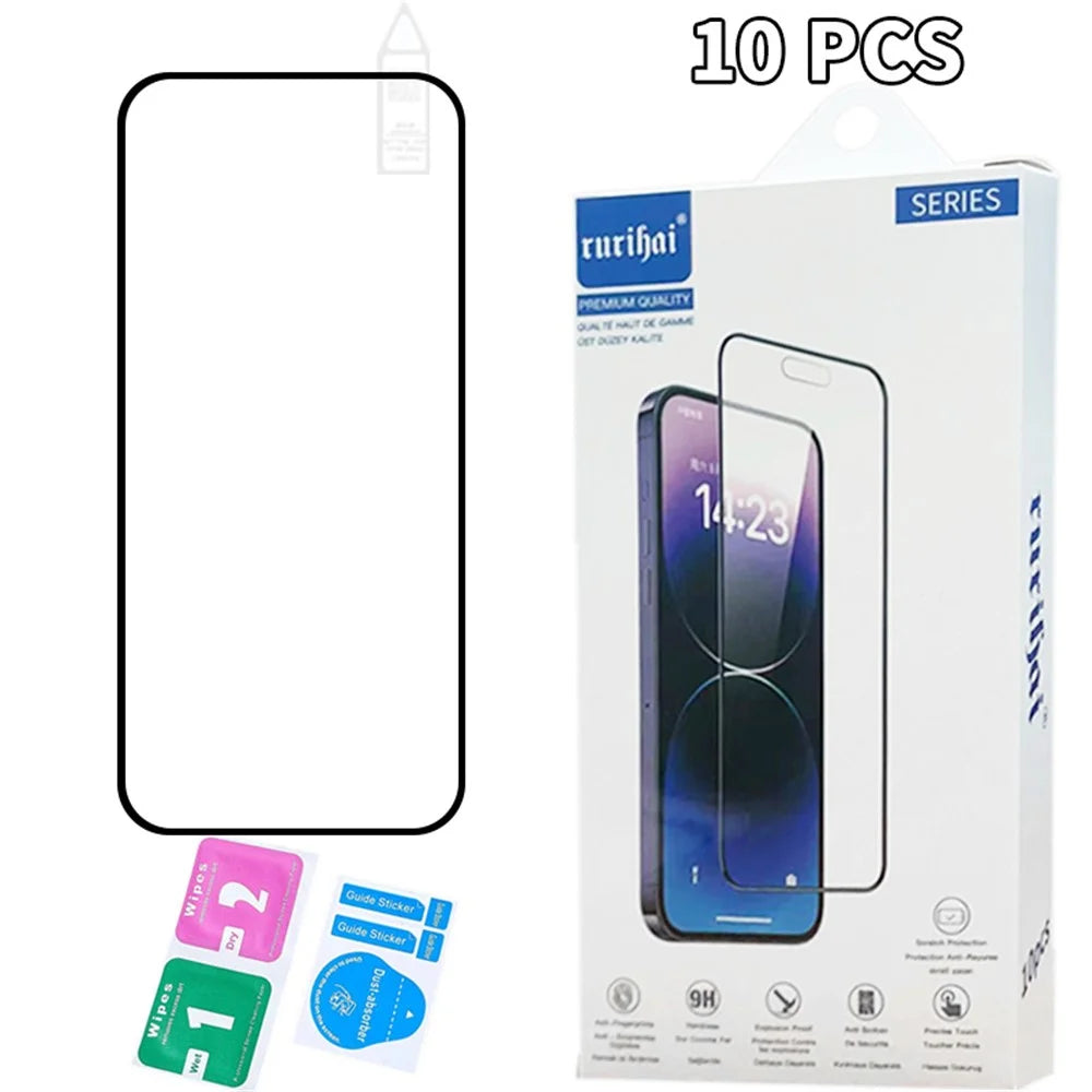 RURIHAI 10Pcs For Honor Play 8T Pro Clear Screen Protector Bubble Free High Aluminum-Silicon Glass Film - 5