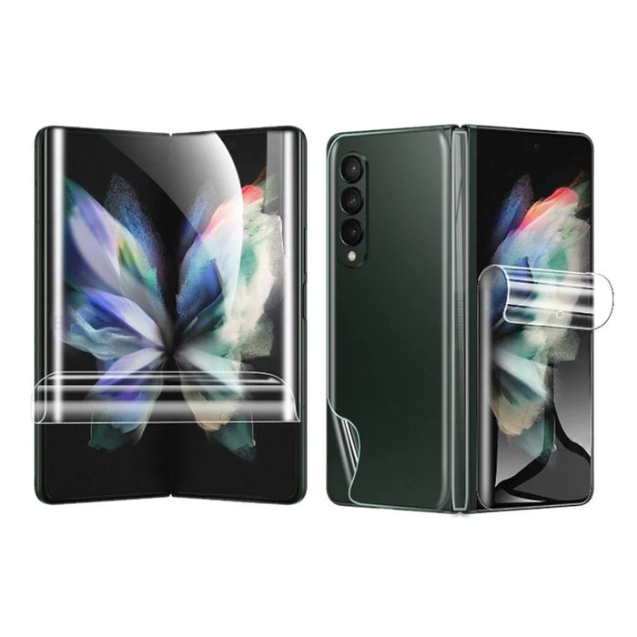 1 Set For Samsung Galaxy Z Fold6 5G Hydrogel Film Inside + Front + Back Cover TPU+PET Screen Protector - 3