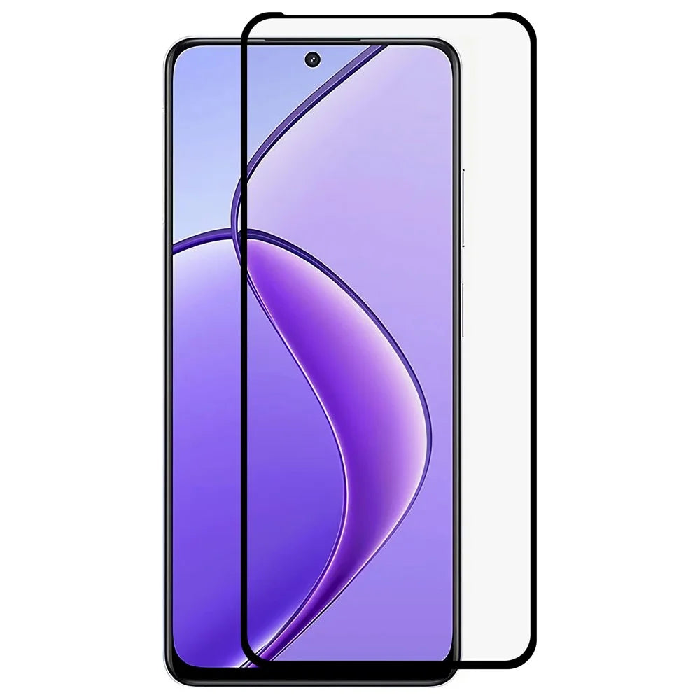 For Realme 12 4G / 12+ 5G Tempered Glass Screen Protector 9D Side Glue Anti-Explosion Clear Screen Film - 1
