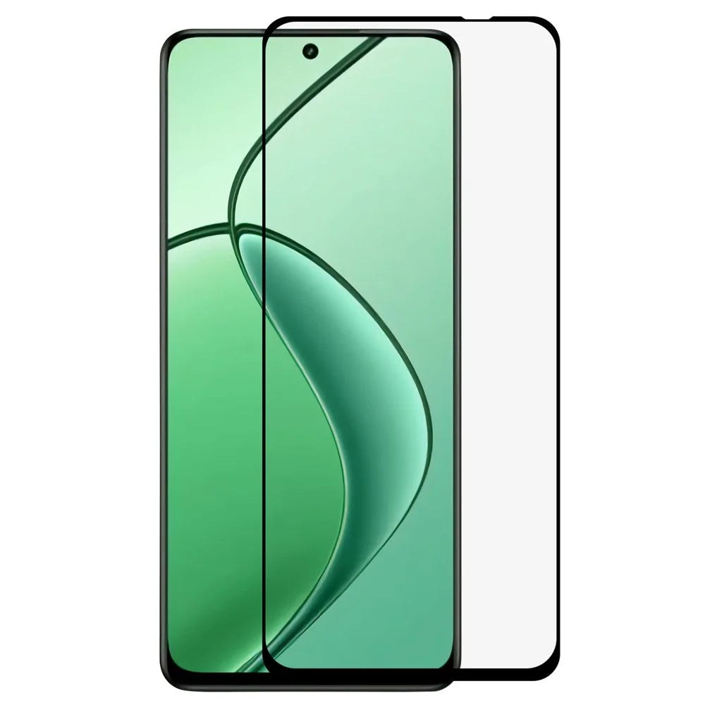 For Realme C65 5G Clear Screen Protector Anti-Explosion Tempered Glass Screen Film, 9D Side Glue - 1