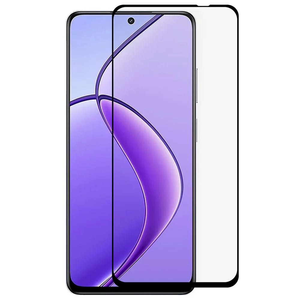 For Realme 12x 5G Side Glue 9D Screen Protector Anti-Explosion Clear Tempered Glass Screen Film - 1