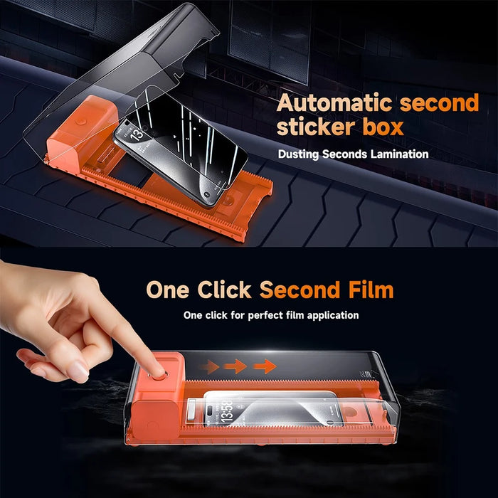 2Pcs For iPhone 13 Pro Max Anti-Spy Full Screen Protector with Automatic Dust Removal Tool - 3