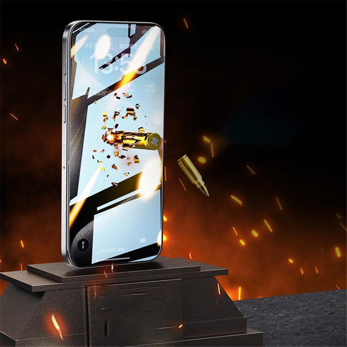 For iPhone 15 Tempered Glass Film Crystal Clear Screen Protector (Work with Electric Screen Protector Applicator) - 4