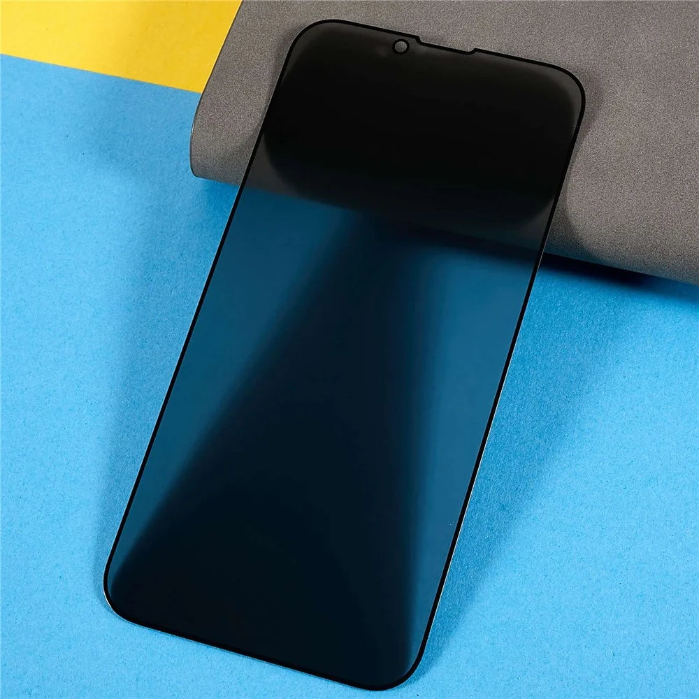 For iPhone 14 Plus Anti-spy Screen Protector Full Glue Bright Silk Printing Edge Matte Full Cover Tempered Glass Film - 4