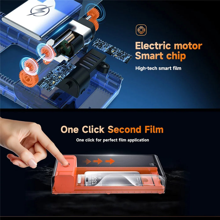 2Pcs For iPhone 15 Pro Max Tempered Glass Screen Protector with Electric Auto-Align Tool - 5