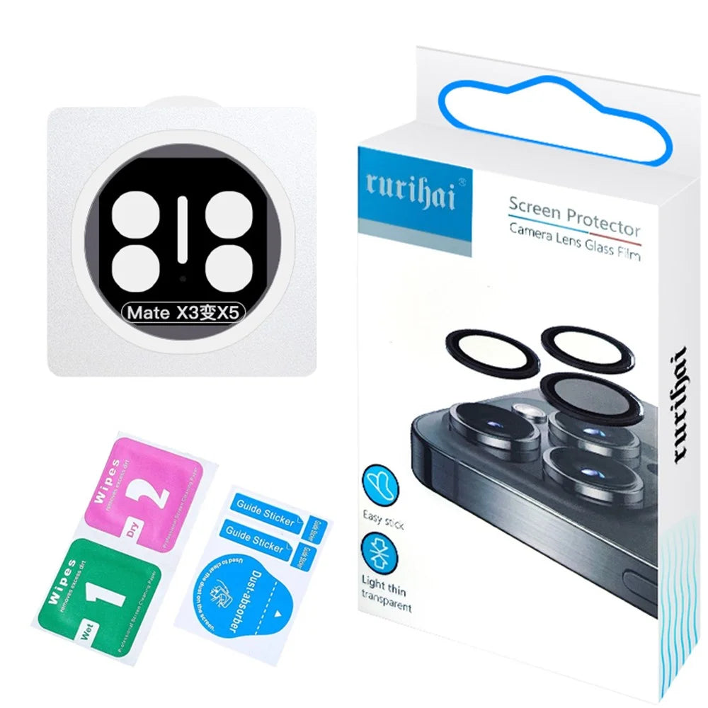 RURIHAI Camera Lens Protector for Huawei Mate X3 to Mate X5 Titanium Alloy Transfer Lens Flim - Black - 4