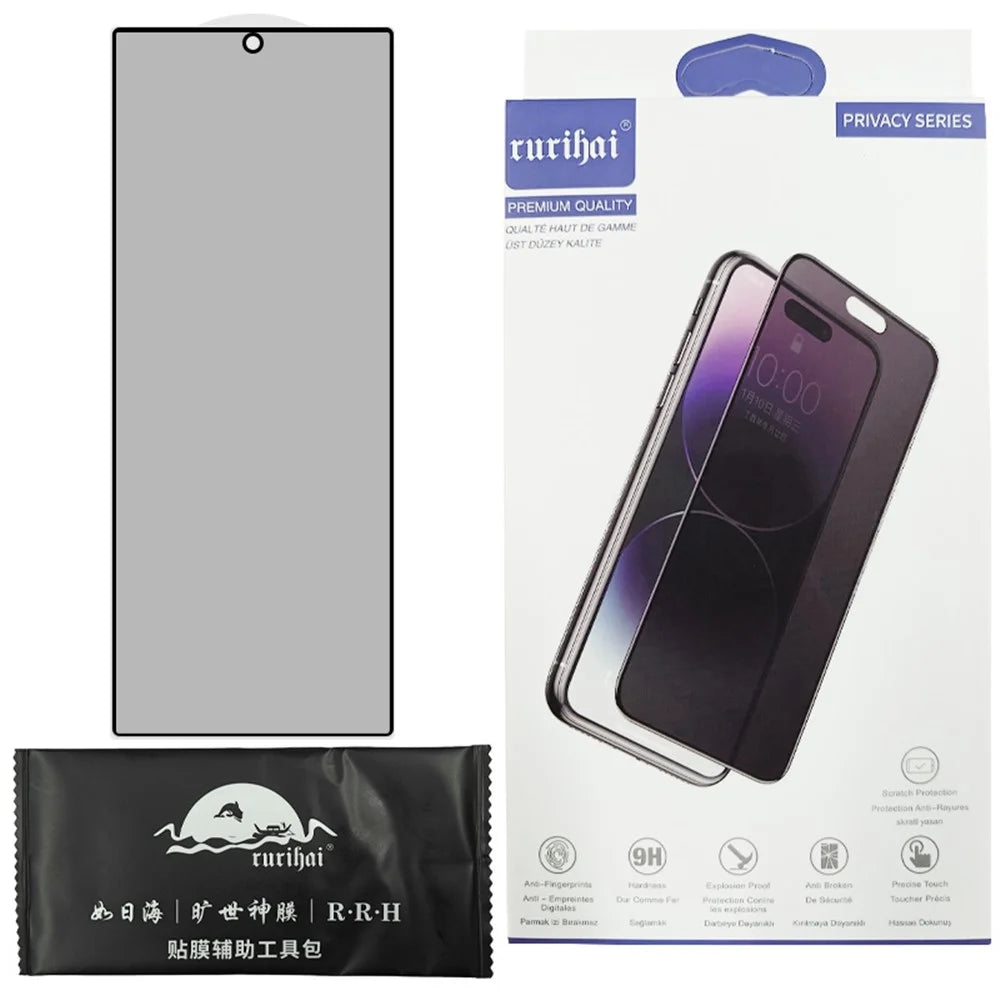 RURIHAI For Samsung Galaxy Z Fold6 5G Anti-Spy Front Screen Protector High Aluminium-Silicon Glass Film - 6