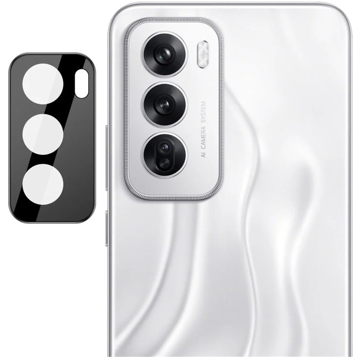 IMAK For Oppo Reno12 5G (Global) Tempered Glass Camera Lens Protector+Acrylic Lens Cap (Black Version) - 5