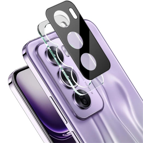 IMAK For Oppo Reno12 Pro 5G (Global) Camera Lens Protector+Acrylic Lens Cap Tempered Glass Film (Black Version) - 1