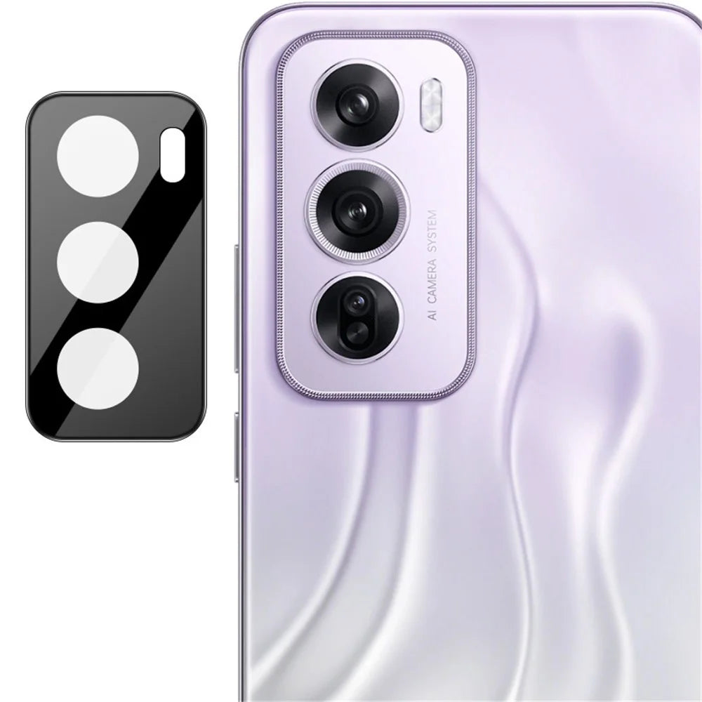 IMAK For Oppo Reno12 Pro 5G (Global) Camera Lens Protector+Acrylic Lens Cap Tempered Glass Film (Black Version) - 5